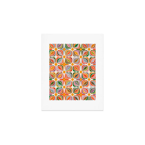evamatise Abstract Flowers Summer Holiday Art Print