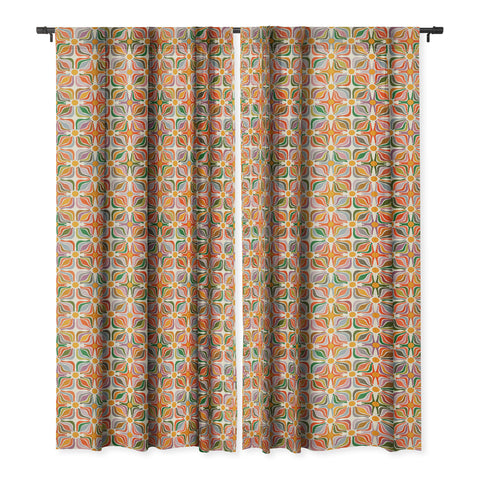evamatise Abstract Flowers Summer Holiday Blackout Window Curtain