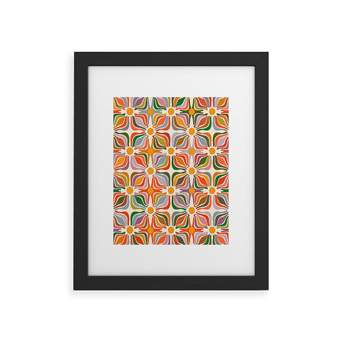 evamatise Abstract Flowers Summer Holiday Framed Art Print