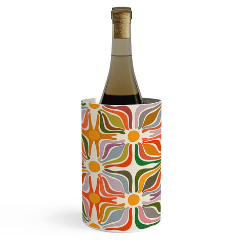 evamatise Abstract Flowers Summer Holiday Wine Chiller