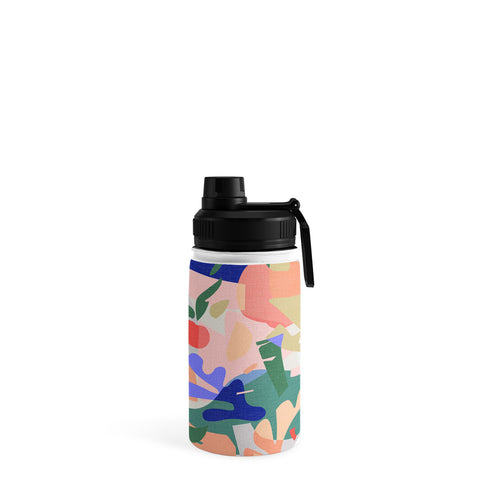 evamatise Abstract Fruits and Leaves Water Bottle