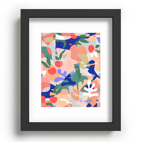 evamatise Abstract Fruits and Leaves Recessed Framing Rectangle