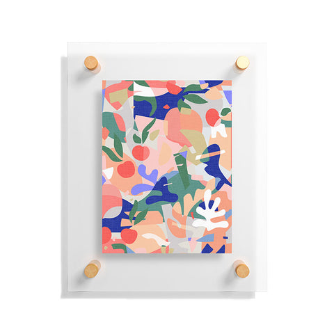 evamatise Abstract Fruits and Leaves Floating Acrylic Print