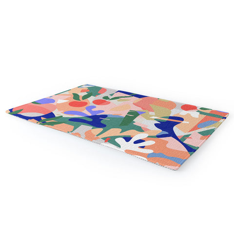 evamatise Abstract Fruits and Leaves Area Rug