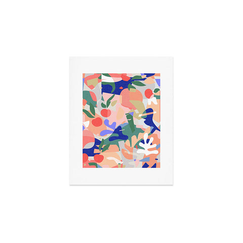 evamatise Abstract Fruits and Leaves Art Print