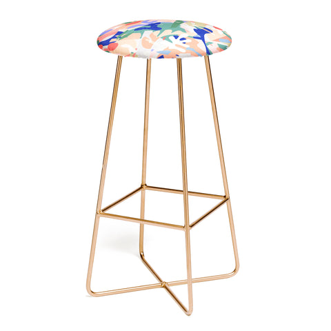 evamatise Abstract Fruits and Leaves Bar Stool
