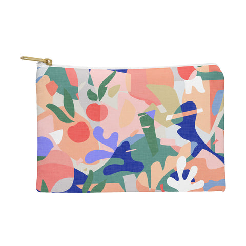 evamatise Abstract Fruits and Leaves Pouch