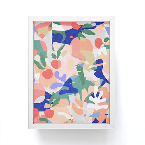 evamatise Abstract Fruits and Leaves Framed Mini Art Print