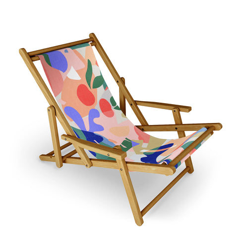 evamatise Abstract Fruits and Leaves Sling Chair
