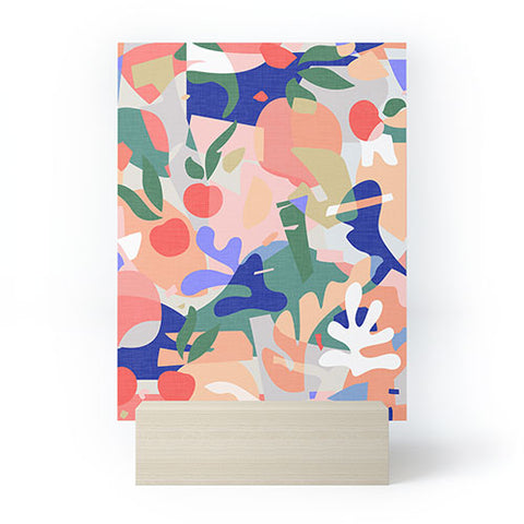 evamatise Abstract Fruits and Leaves Mini Art Print