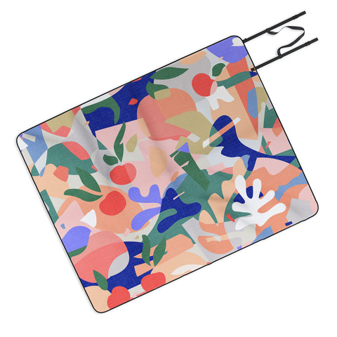 evamatise Abstract Fruits and Leaves Picnic Blanket