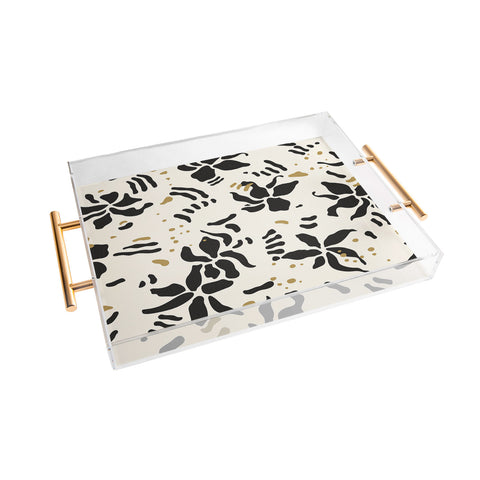 evamatise Abstract Spider Orchids Acrylic Tray