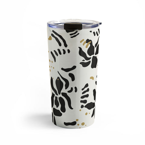 evamatise Abstract Spider Orchids Travel Mug