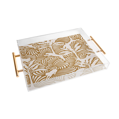 evamatise Big Cats and Palm Trees Jungle Acrylic Tray