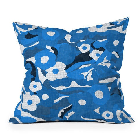 evamatise Flowers and Butterflies Hippie Outdoor Throw Pillow