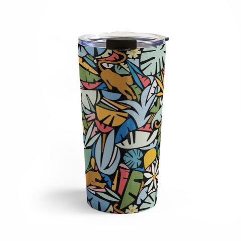 evamatise Joyful Jungle Maximalist Mode Travel Mug