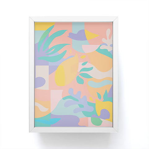 evamatise Lemons in Amalfi Abstract shapes Framed Mini Art Print