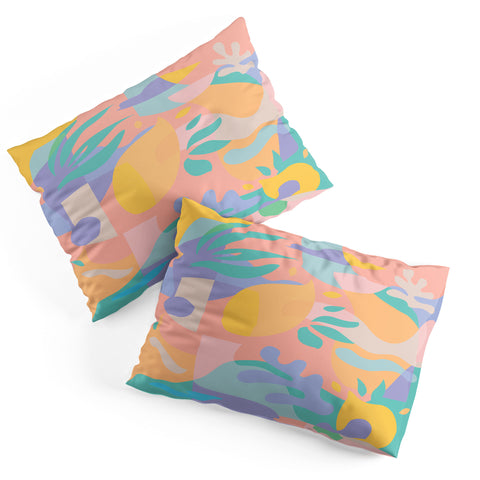 evamatise Lemons in Amalfi Abstract shapes Pillow Shams