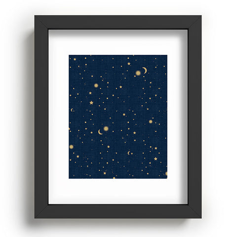 evamatise Magical Night Galaxy in Blue Recessed Framing Rectangle