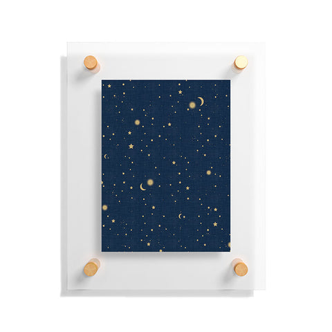 evamatise Magical Night Galaxy in Blue Floating Acrylic Print