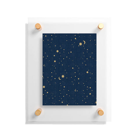 evamatise Magical Night Galaxy in Blue Floating Acrylic Print