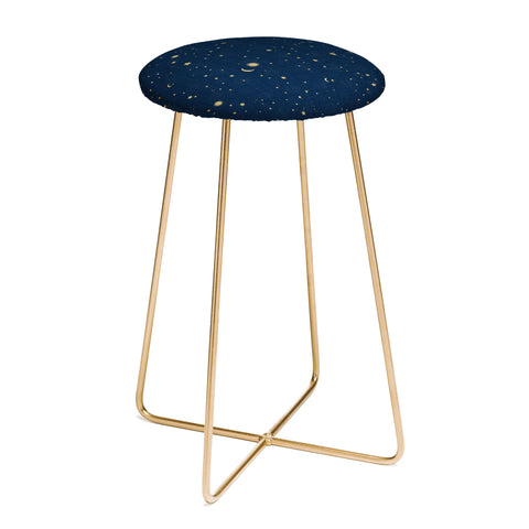 evamatise Magical Night Galaxy in Blue Counter Stool