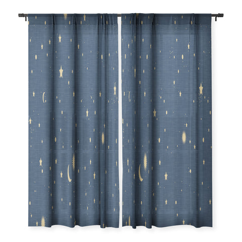 evamatise Magical Night Galaxy in Blue Sheer Non Repeat