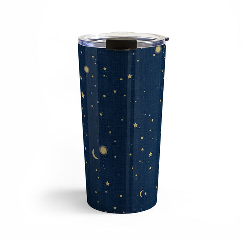 evamatise Magical Night Galaxy in Blue Travel Mug