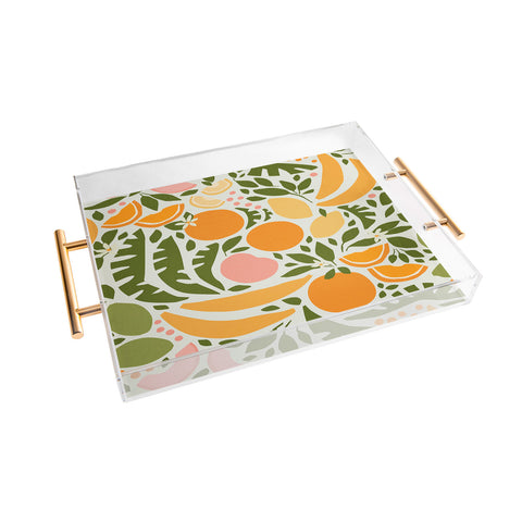 evamatise Modern Fruits Retro Abstract Acrylic Tray