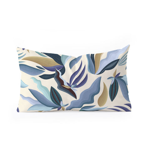 evamatise Moody Palms on Cream Retro Oblong Throw Pillow Havenly