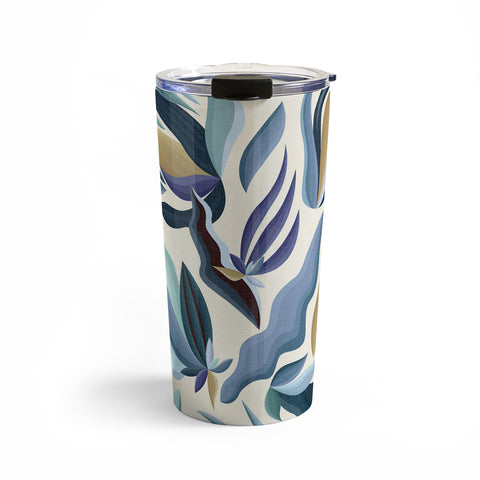 evamatise Moody Palms on Cream Retro Travel Mug