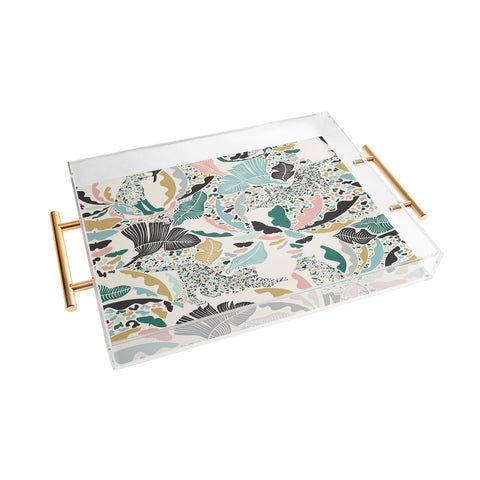 evamatise Surreal Wilderness Colorful Jungle Acrylic Tray