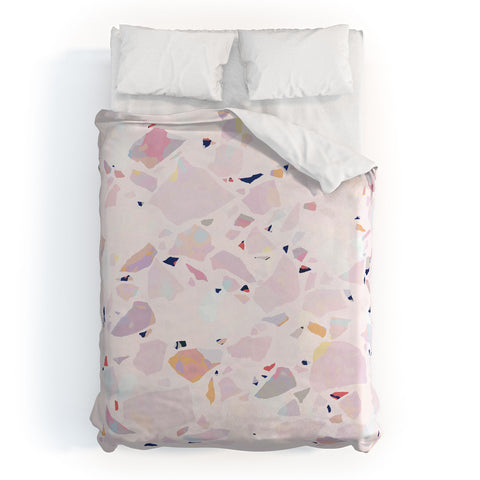 evamatise Terrazzo Crystals II Duvet Cover