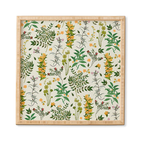 evamatise Vintage Wildflowers Cozy Framed Wall Art