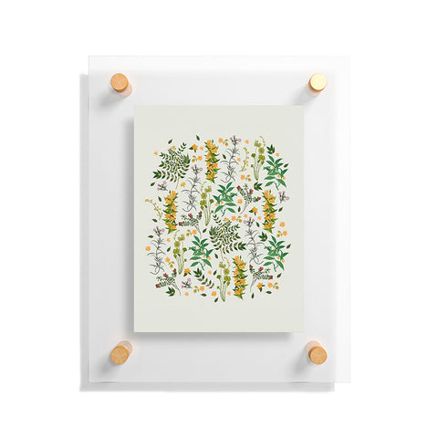 evamatise Vintage Wildflowers Cozy Floating Acrylic Print