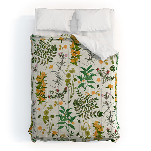 evamatise Vintage Wildflowers Cozy Comforter