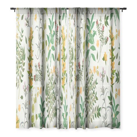 evamatise Vintage Wildflowers Cozy Sheer Non Repeat