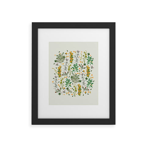 evamatise Vintage Wildflowers Cozy Framed Art Print