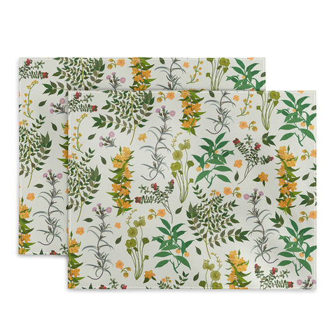 evamatise Vintage Wildflowers Cozy Placemat