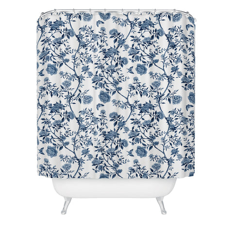 Evanjelina & Co Chinoiserie Classic Blue Shower Curtain
