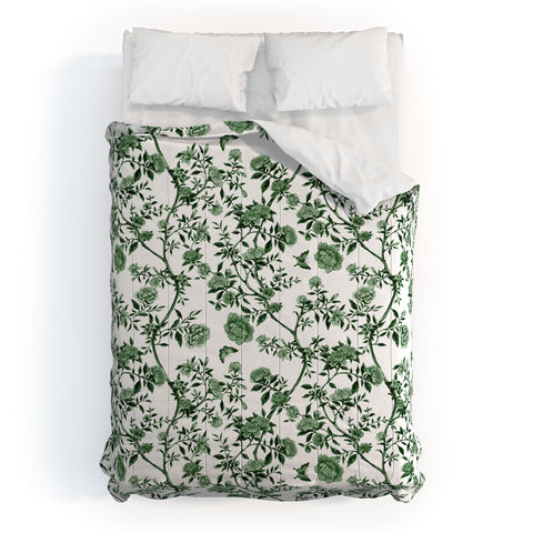 Evanjelina & Co Chinoiserie Emerald Green Comforter