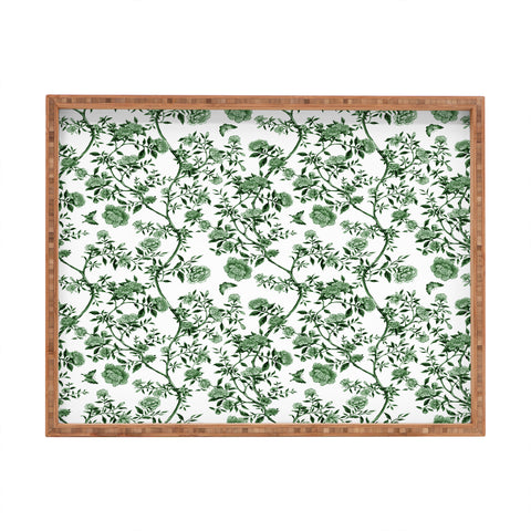 Evanjelina & Co Chinoiserie Emerald Green Rectangular Tray