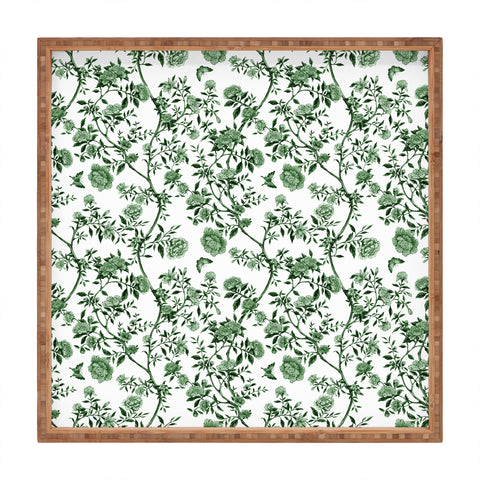 Evanjelina & Co Chinoiserie Emerald Green Square Tray