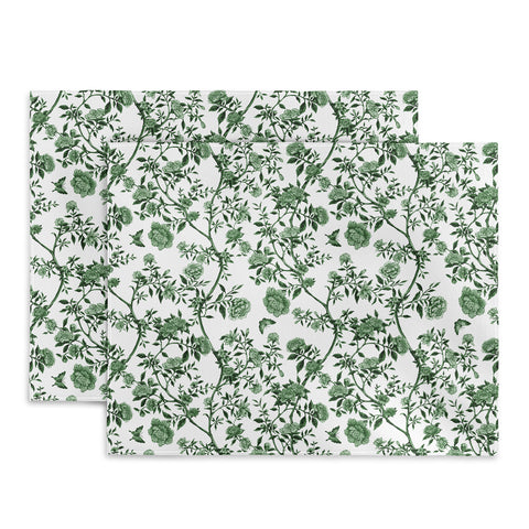 Evanjelina & Co Chinoiserie Emerald Green Placemat