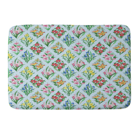 Evanjelina & Co Japanese Collection Blue Memory Foam Bath Mat