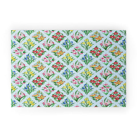 Evanjelina & Co Japanese Collection Blue Welcome Mat