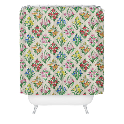 Evanjelina & Co Japanese Collection Cream Shower Curtain