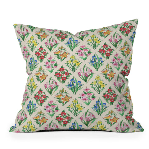 Evanjelina & Co Japanese Collection Cream Throw Pillow