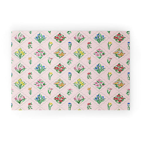 Evanjelina & Co Japanese Collection Pink Welcome Mat