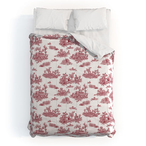 Evanjelina & Co Toile De Jouy Chili Pepper Comforter